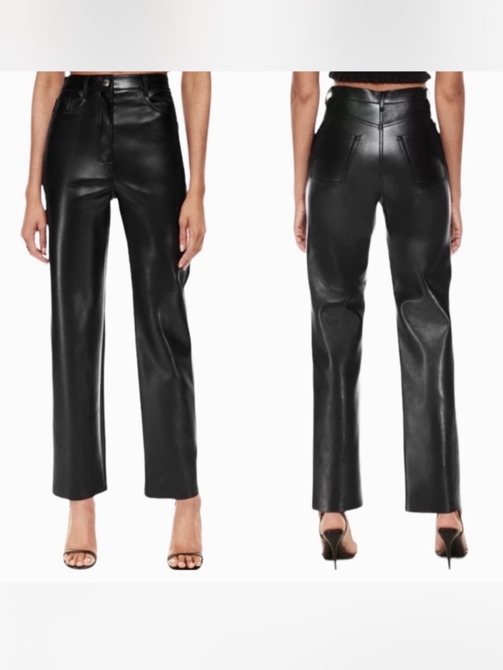 ARITZIA Wilfred The Melina Faux Leather Hi-waisted Straight-leg Pants